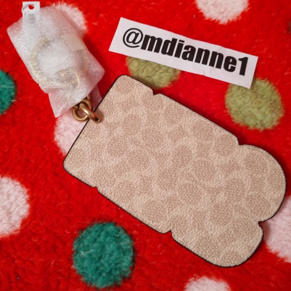 PRICE FIRM! Coach Signature Leather Keychain/Charm - Picture 4 of 4
